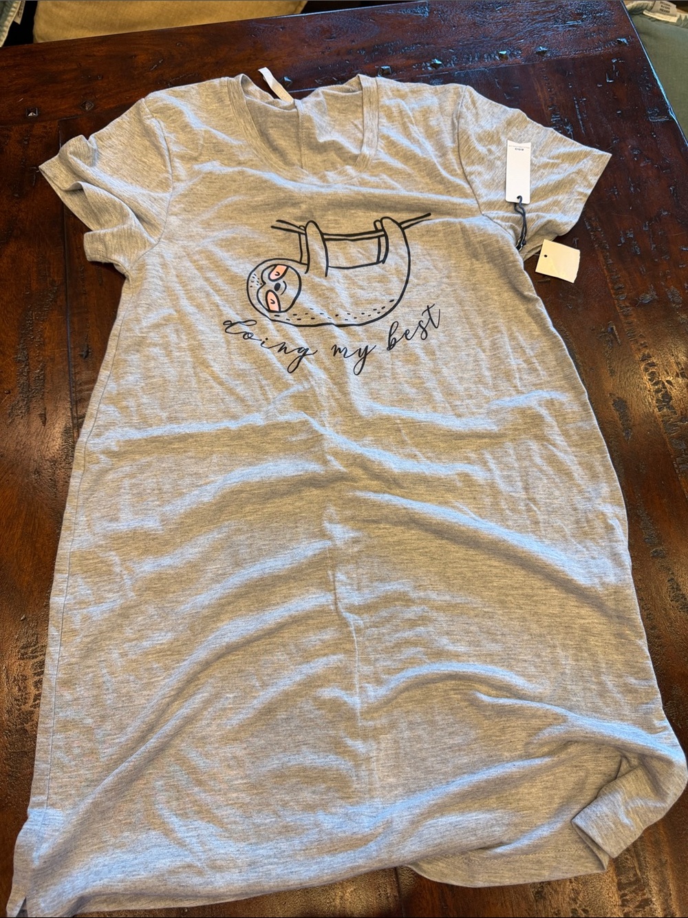 Wallflower Gray Casual Pajamas Night Shirt Night Gown